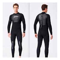 Traje de Neopreno Hombre para Mar con Pecho y Brazo Flexible 3,3mm Negro Talla M Y+Ligas Regalo